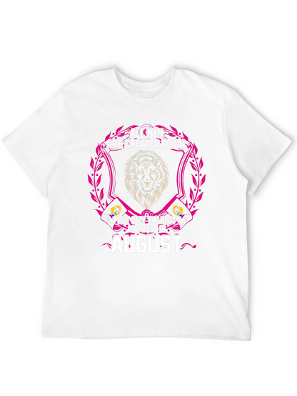 August Mens T-Shirt - Lion Design