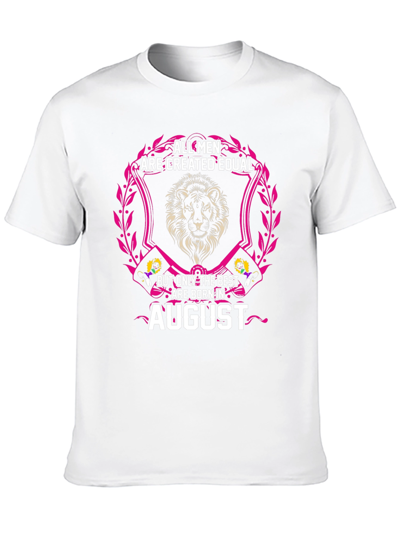 August Mens T-Shirt - Lion Design