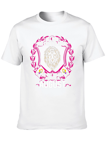 August Mens T-Shirt - Lion Design