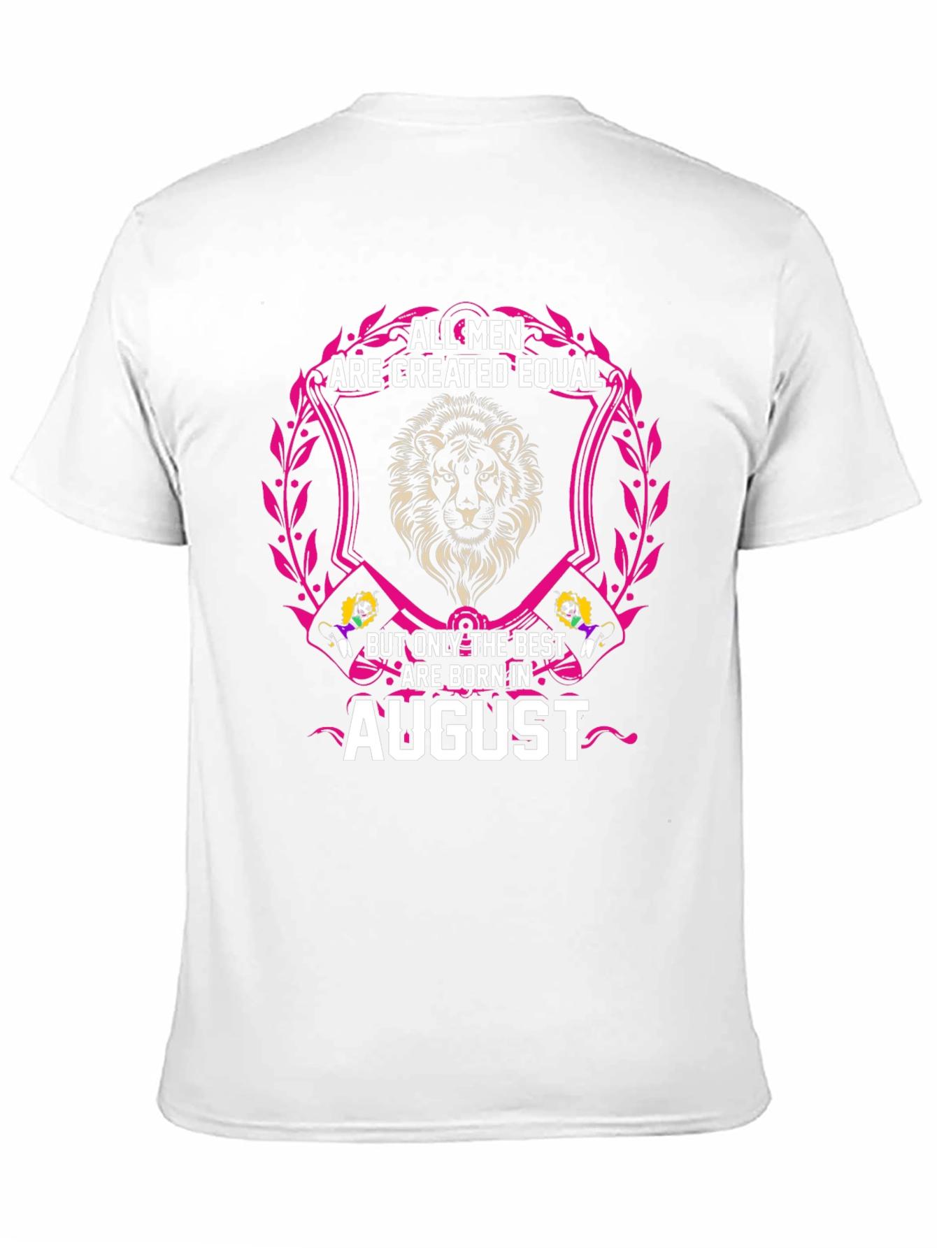 August Mens T-Shirt - Lion Design