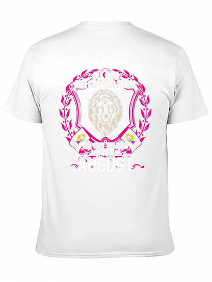 August Mens T-Shirt - Lion Design