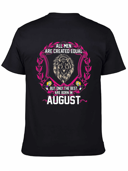 August Mens T-Shirt - Lion Design