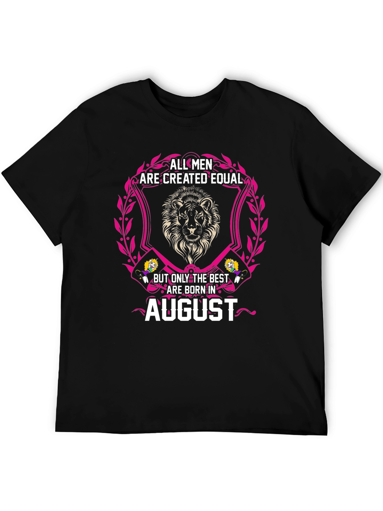 August Mens T-Shirt - Lion Design