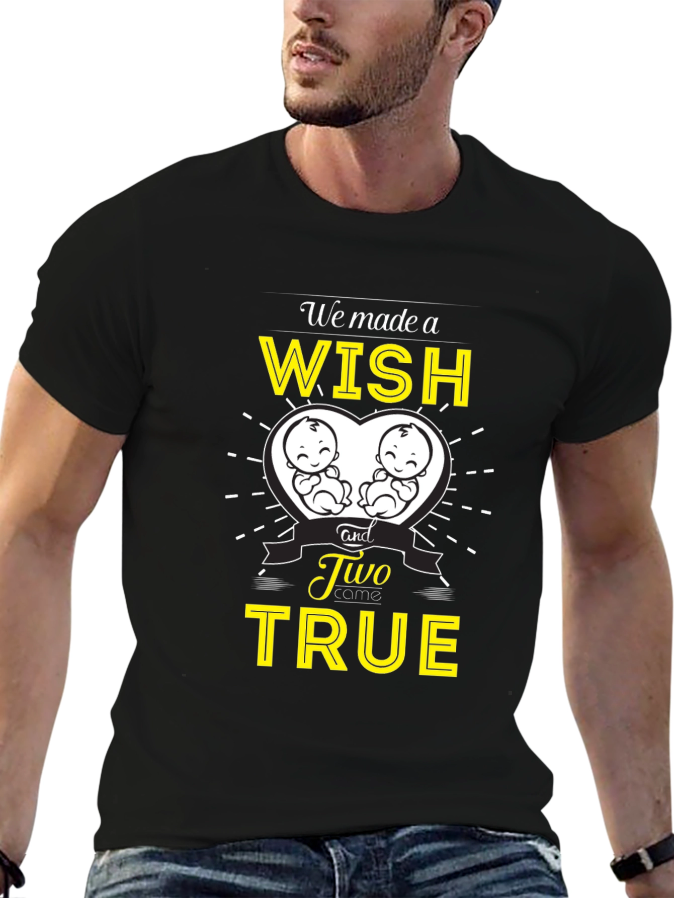 Twins Pregnancy Announcement T-Shirt - Wish Come True!