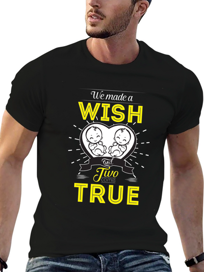 Twins Pregnancy Announcement T-Shirt - Wish Come True!