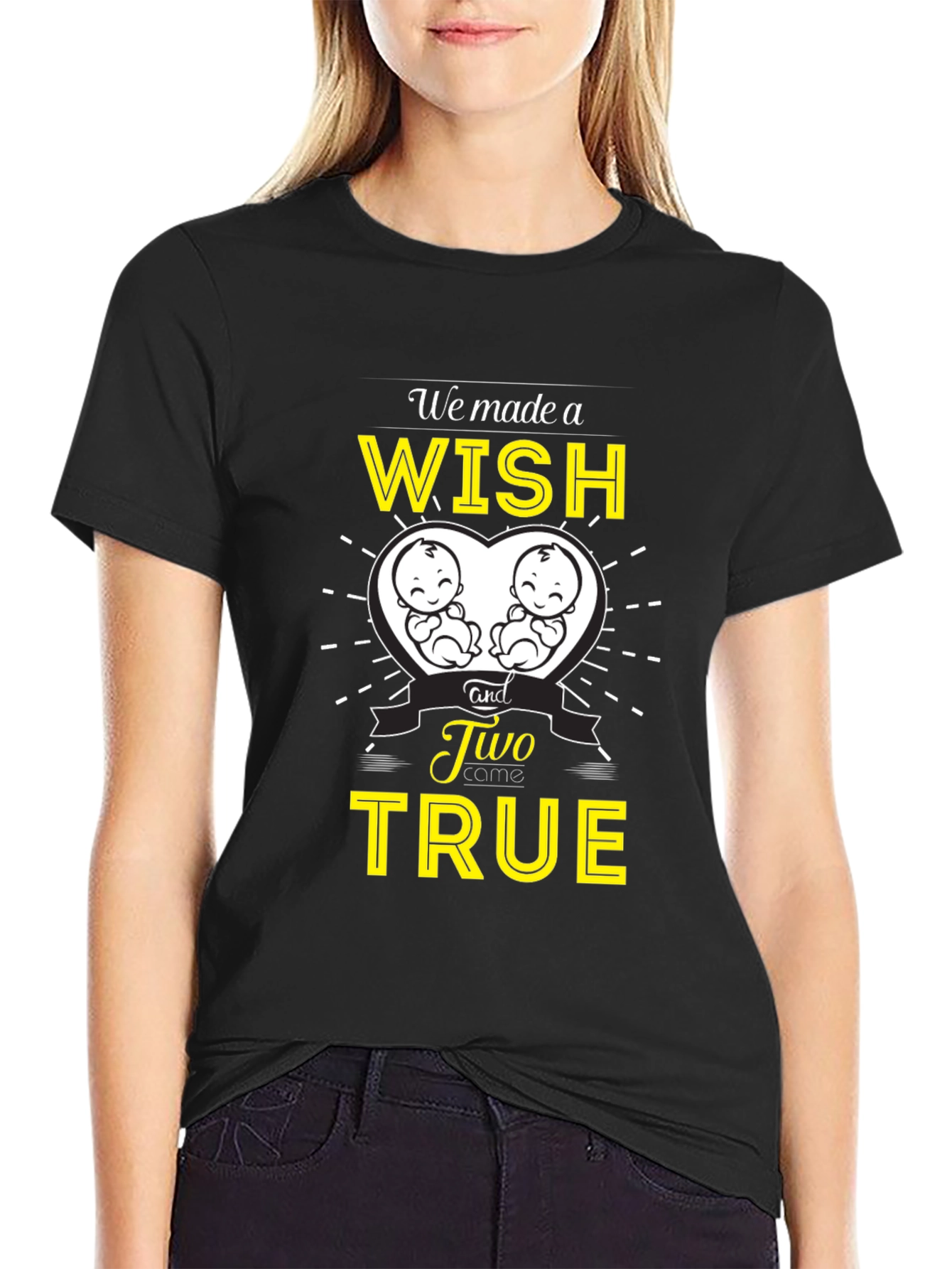 Twins Pregnancy Announcement T-Shirt - Wish Come True!