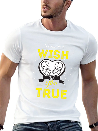 Twins Pregnancy Announcement T-Shirt - Wish Come True!