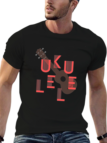 Ukulele Graphic Tee - Black