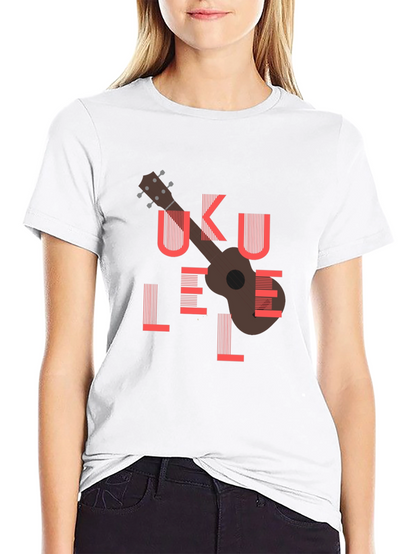 Ukulele Graphic Tee - Black