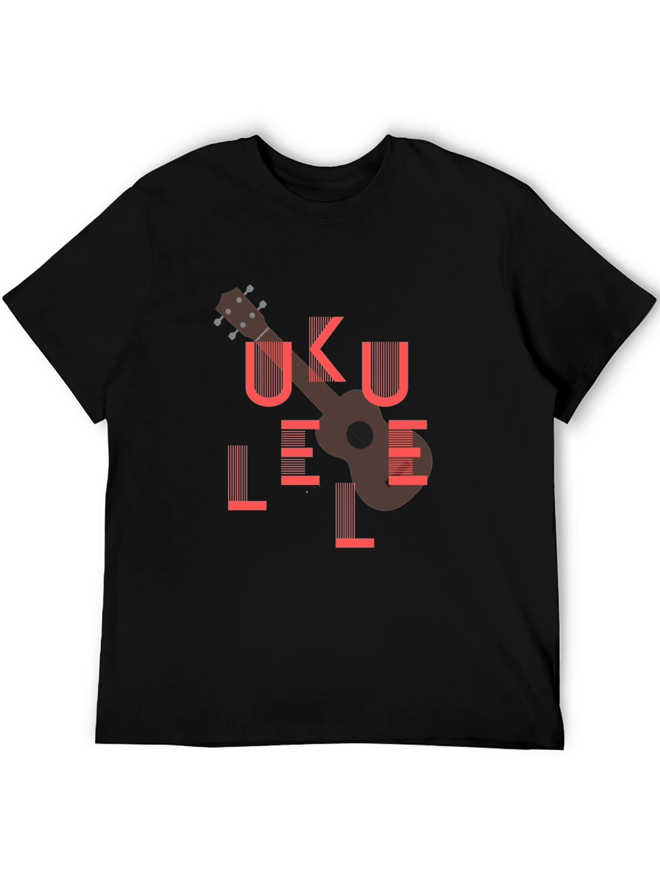 Ukulele Graphic Tee - Black