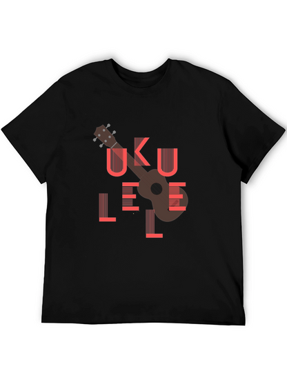 Ukulele Graphic Tee - Black