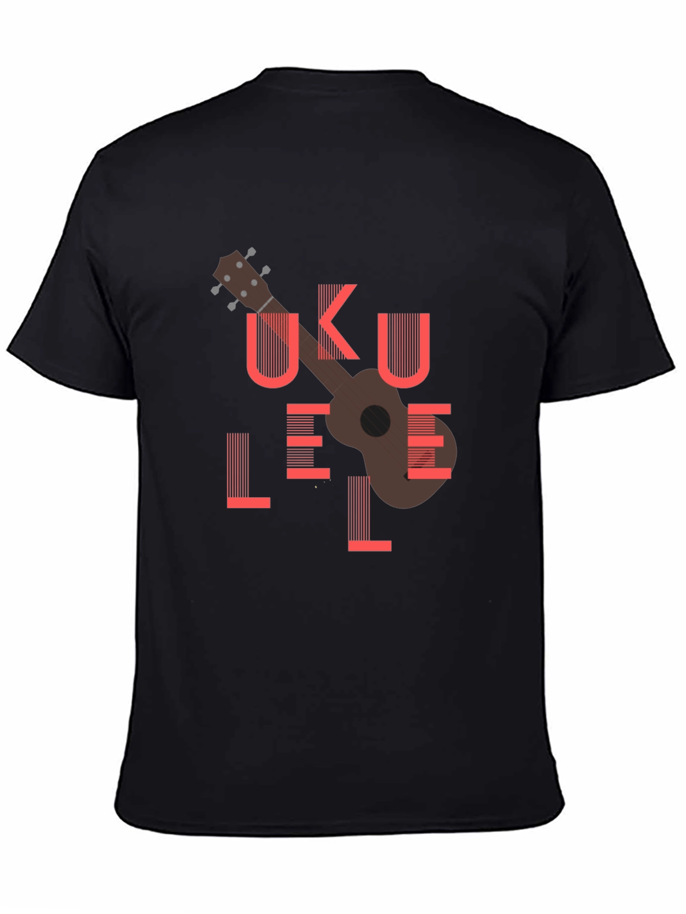 Ukulele Graphic Tee - Black