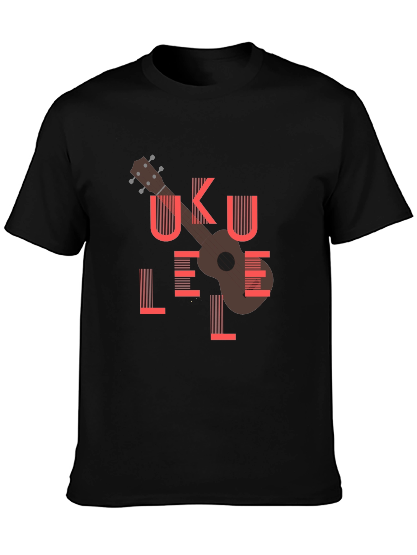 Ukulele Graphic Tee - Black