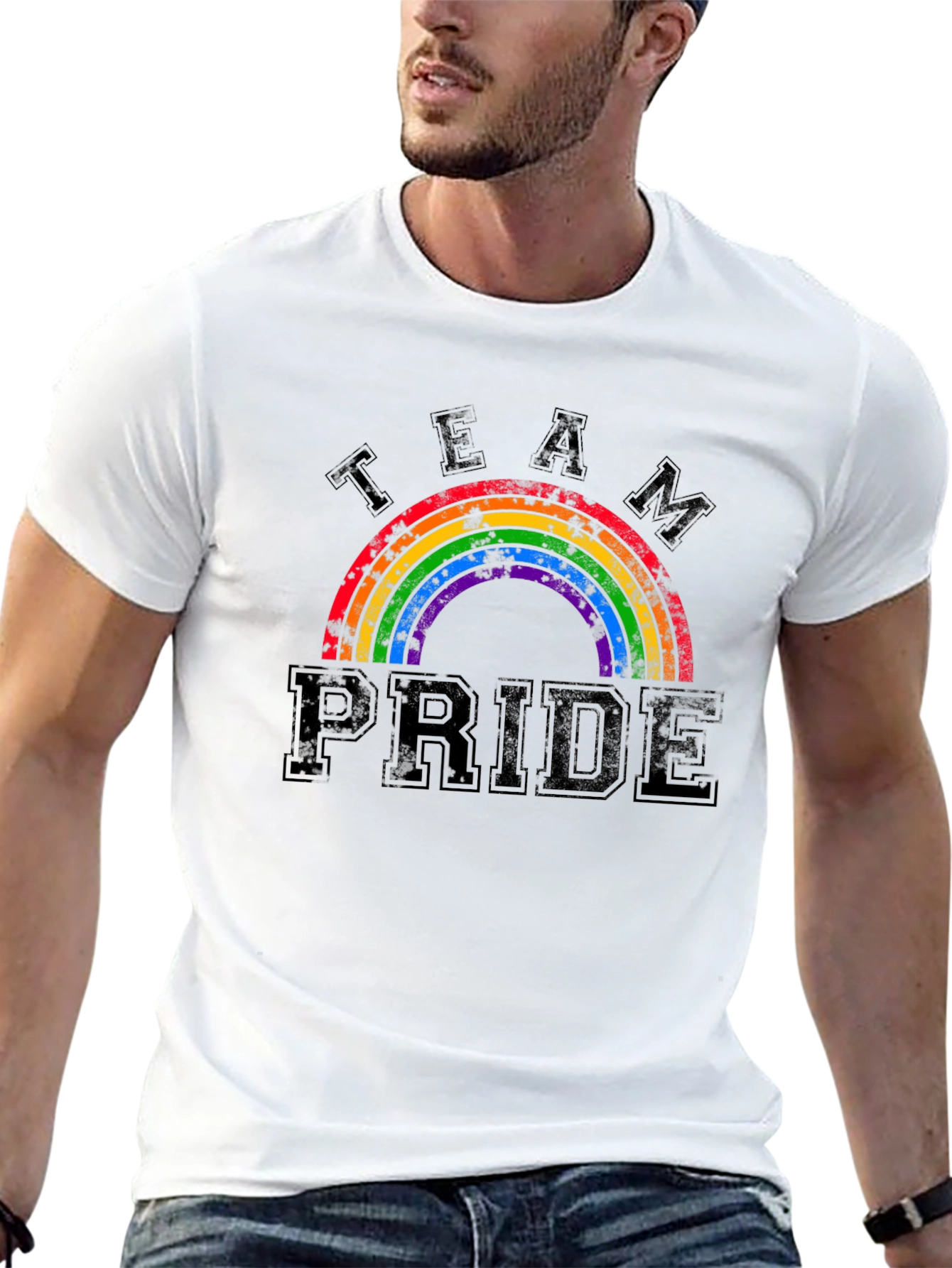 Team Pride Rainbow Graphic T-Shirt