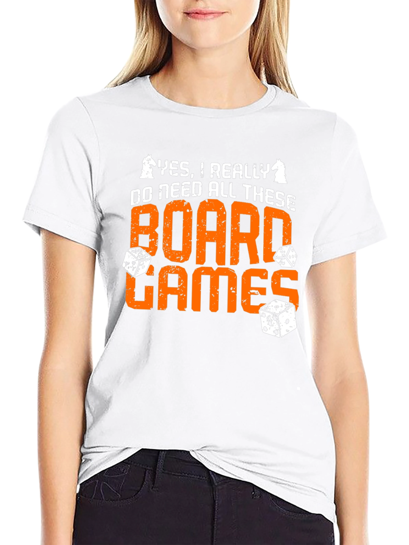 Board Games Graphic Tee - Chess & Dice Design