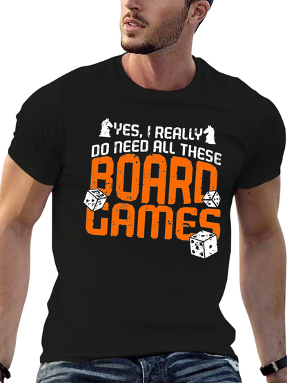 Board Games Graphic Tee - Chess & Dice Design