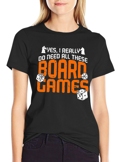Board Games Graphic Tee - Chess & Dice Design