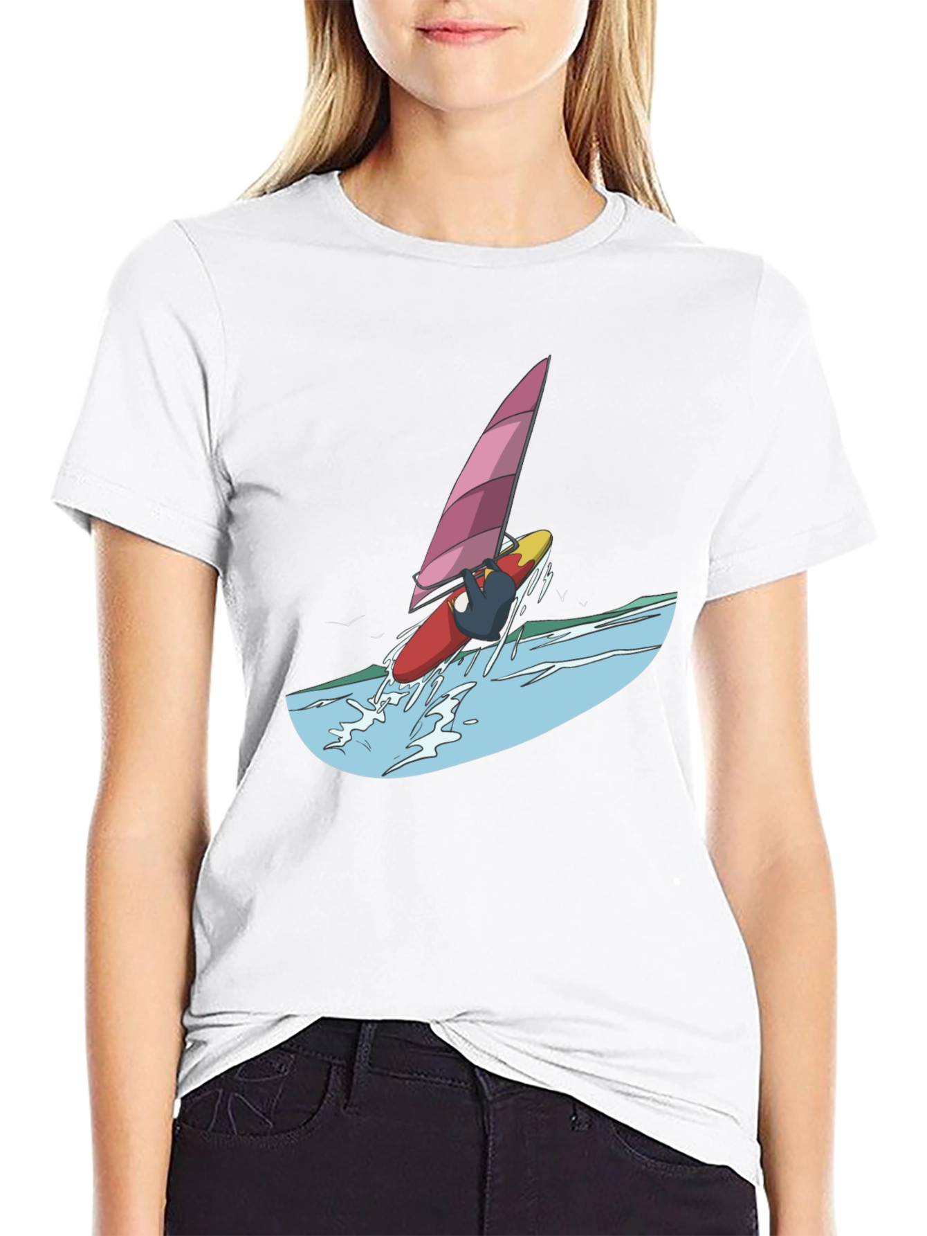 Windsurfer Graphic Tee - Black