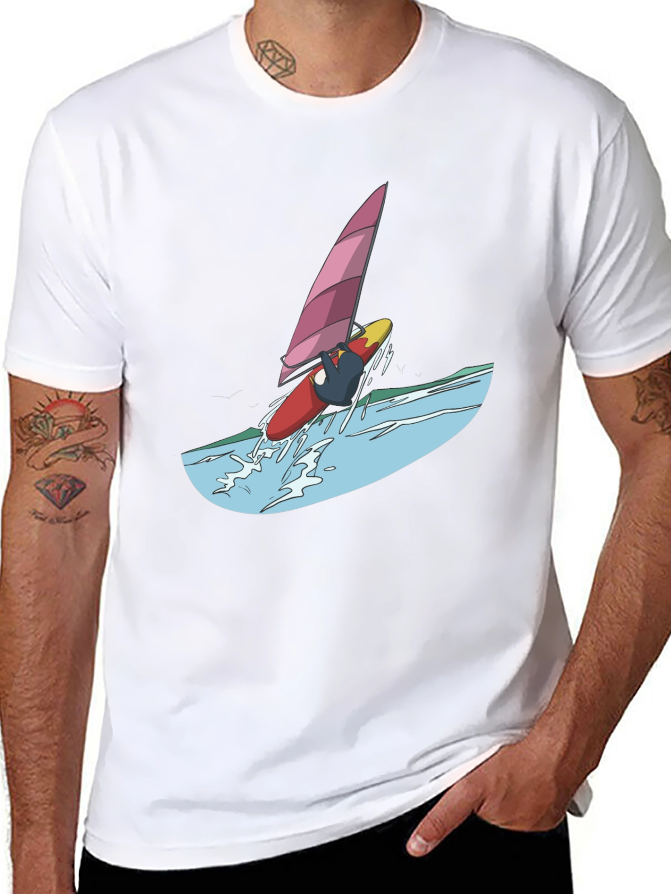 Windsurfer Graphic Tee - Black
