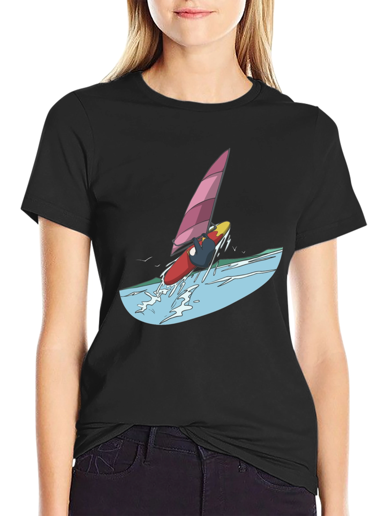 Windsurfer Graphic Tee - Black