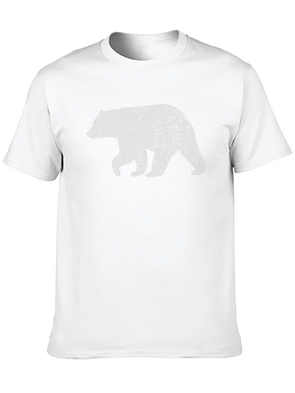 Bear Graphic Print Crew Neck T-Shirt