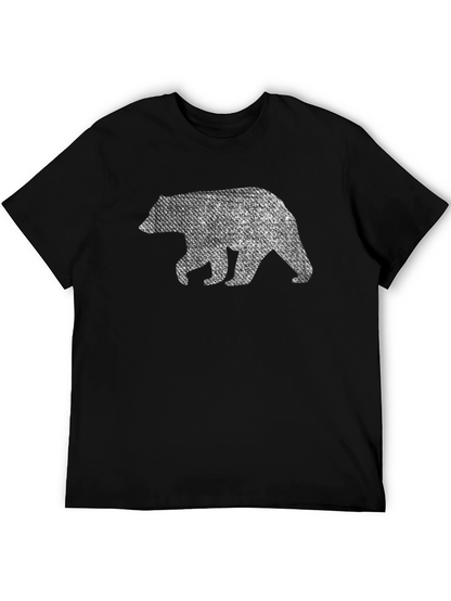 Bear Graphic Print Crew Neck T-Shirt