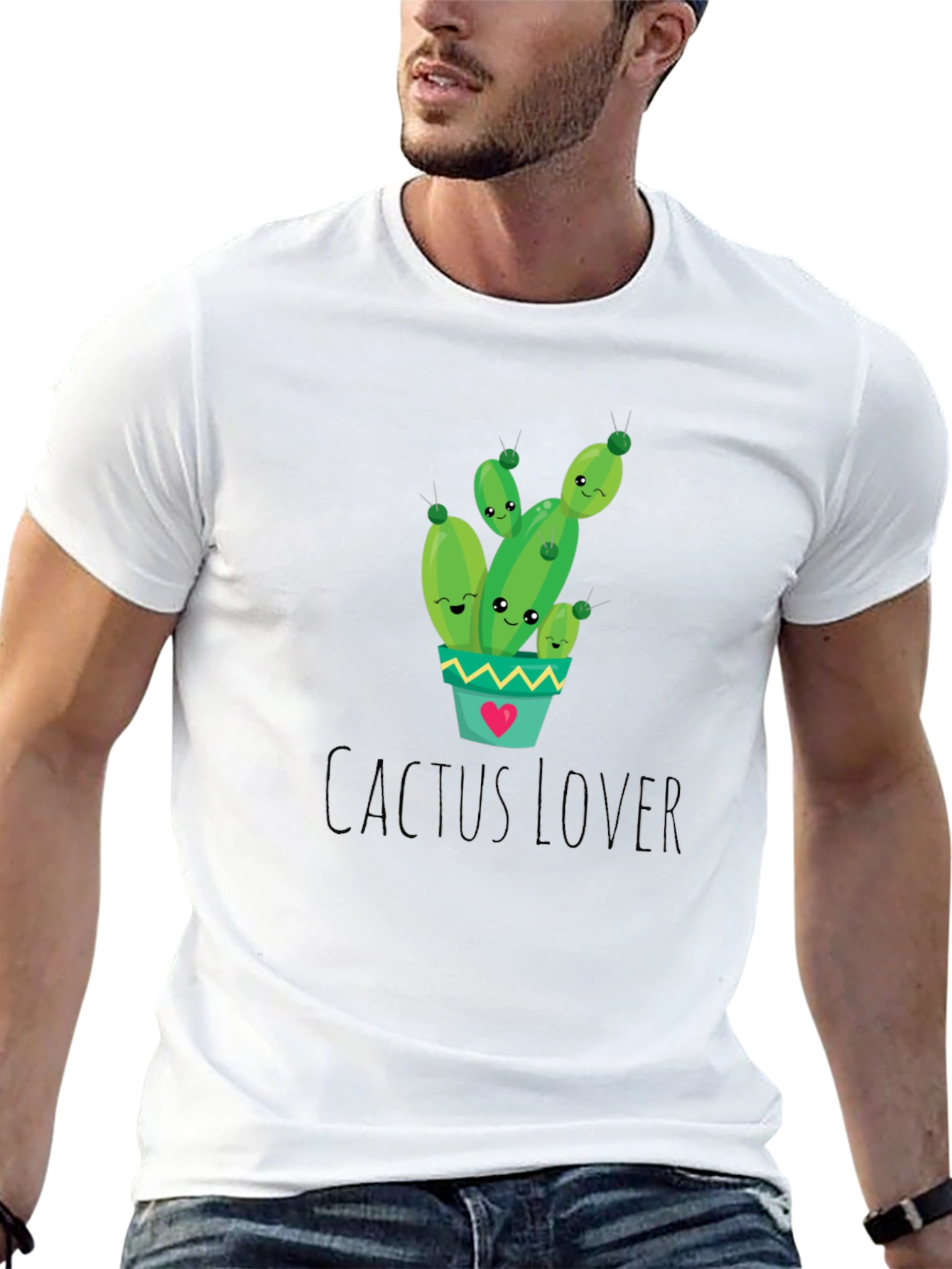 Cactus Lover Graphic Tee - Cute Plant Shirt
