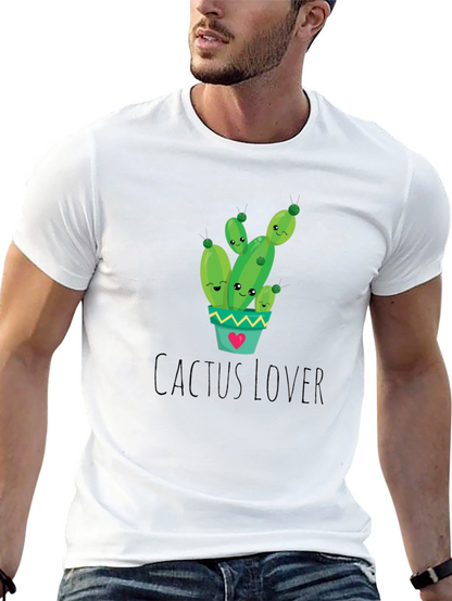 Cactus Lover Graphic Tee - Cute Plant Shirt