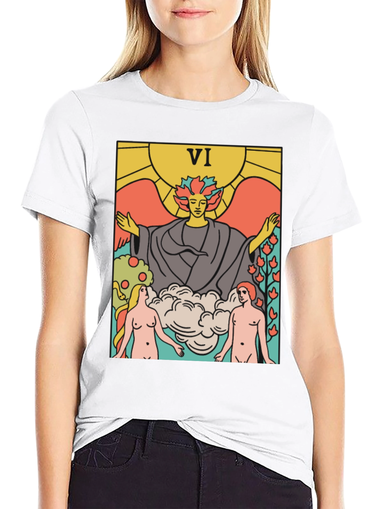 Tarot Card VI T-Shirt - Divine Union Graphic Tee