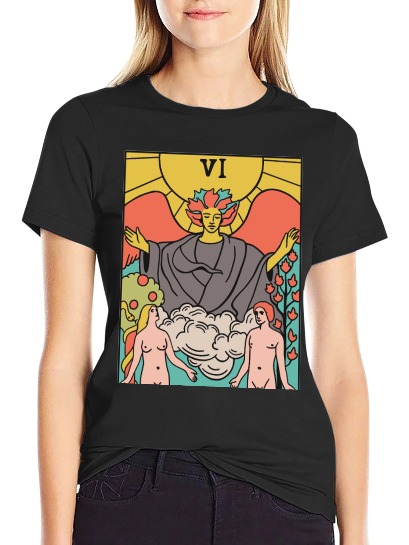 Tarot Card VI T-Shirt - Divine Union Graphic Tee
