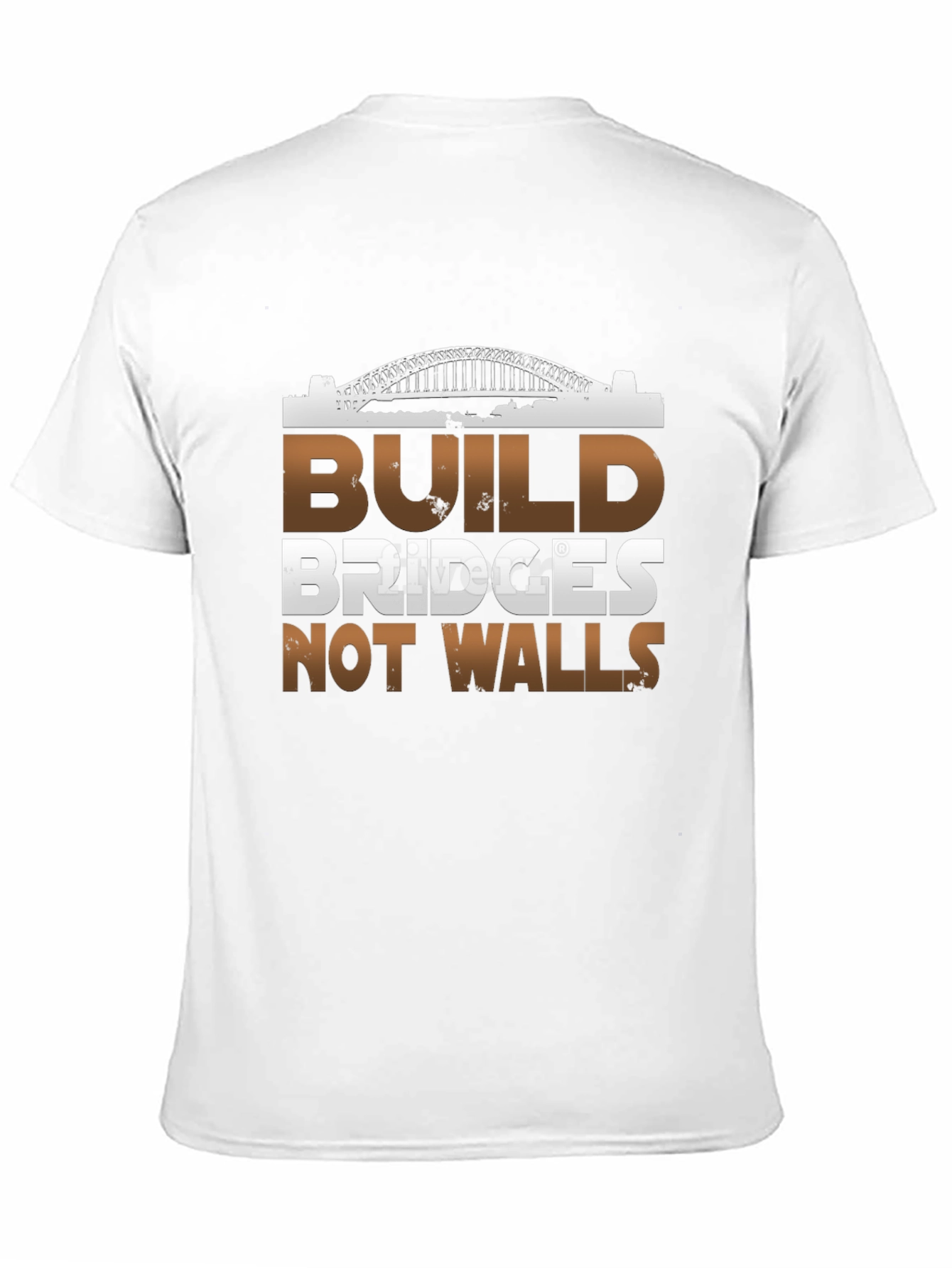 Build Bridges Not Walls Graphic Tee - Black