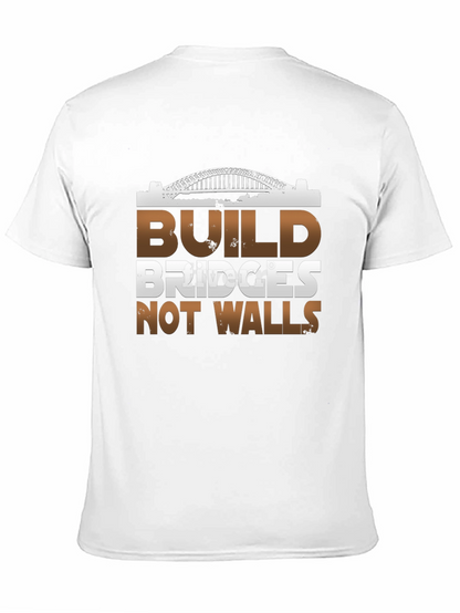 Build Bridges Not Walls Graphic Tee - Black