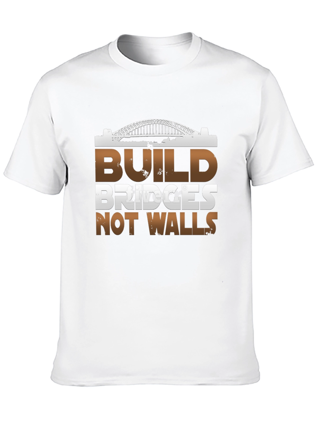 Build Bridges Not Walls Graphic Tee - Black