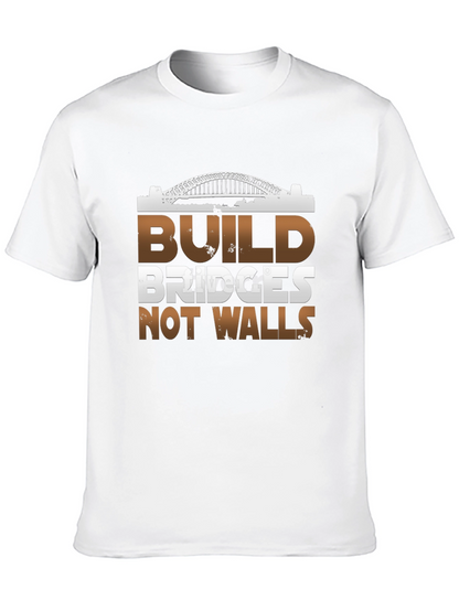 Build Bridges Not Walls Graphic Tee - Black