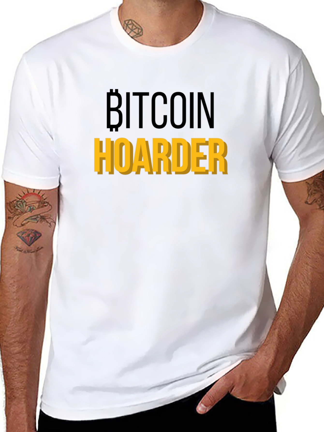 Bitcoin Hoarder Graphic Tee - Crypto Enthusiast Shirt