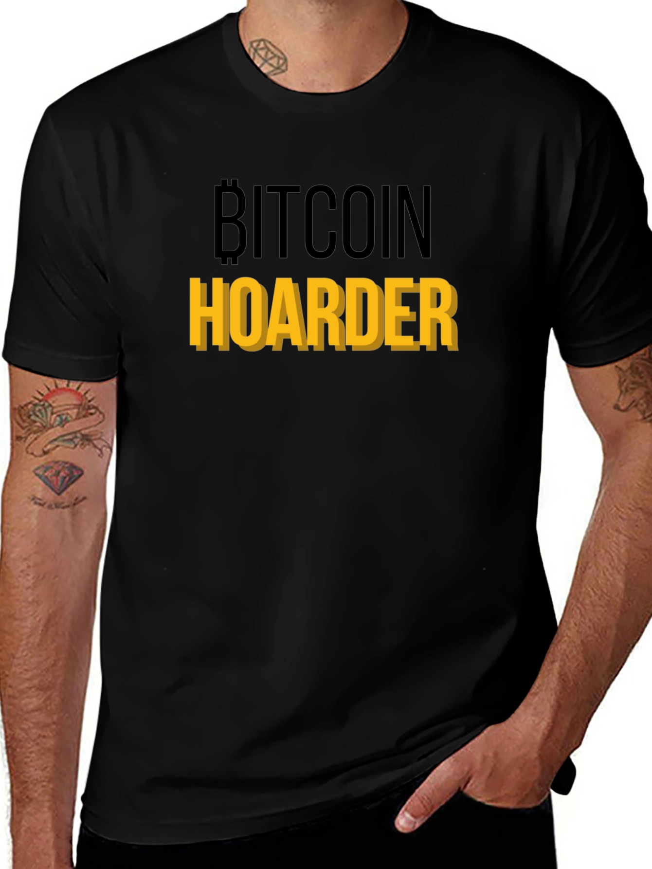 Bitcoin Hoarder Graphic Tee - Crypto Enthusiast Shirt