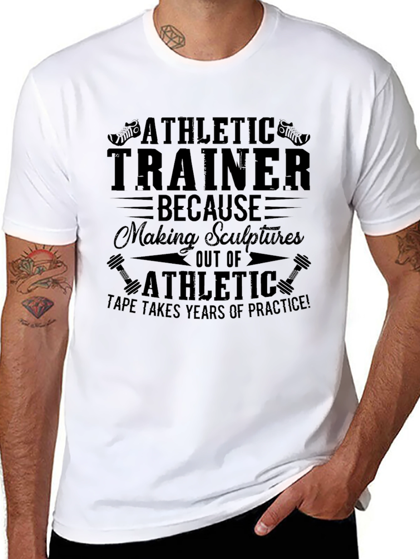 Athletic Trainer Tee - Sculptures Out of Athletic Tape!