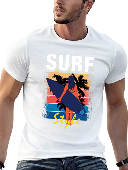 Surf Style Graphic Tee - Beach Vibes
