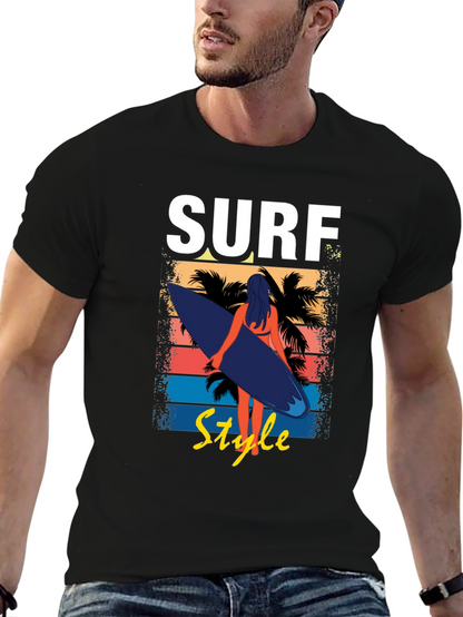 Surf Style Graphic Tee - Beach Vibes