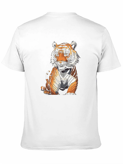 Tiger Graphic Print Black T-Shirt
