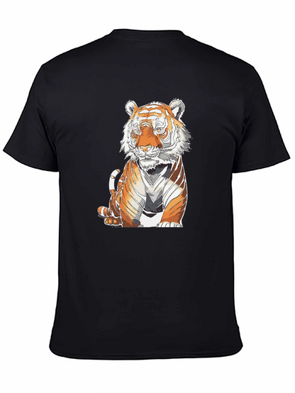 Tiger Graphic Print Black T-Shirt