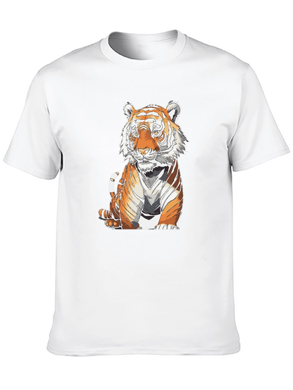 Tiger Graphic Print Black T-Shirt