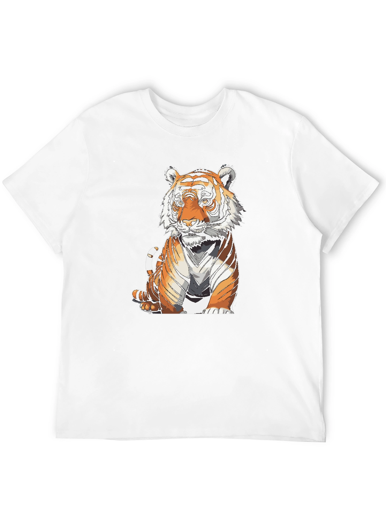 Tiger Graphic Print Black T-Shirt