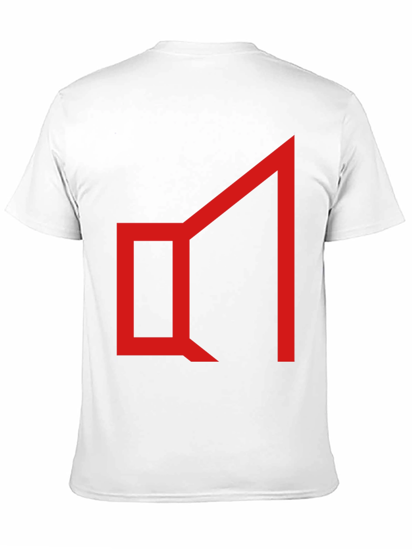 Abstract Geometric Graphic Tee - Red on Black