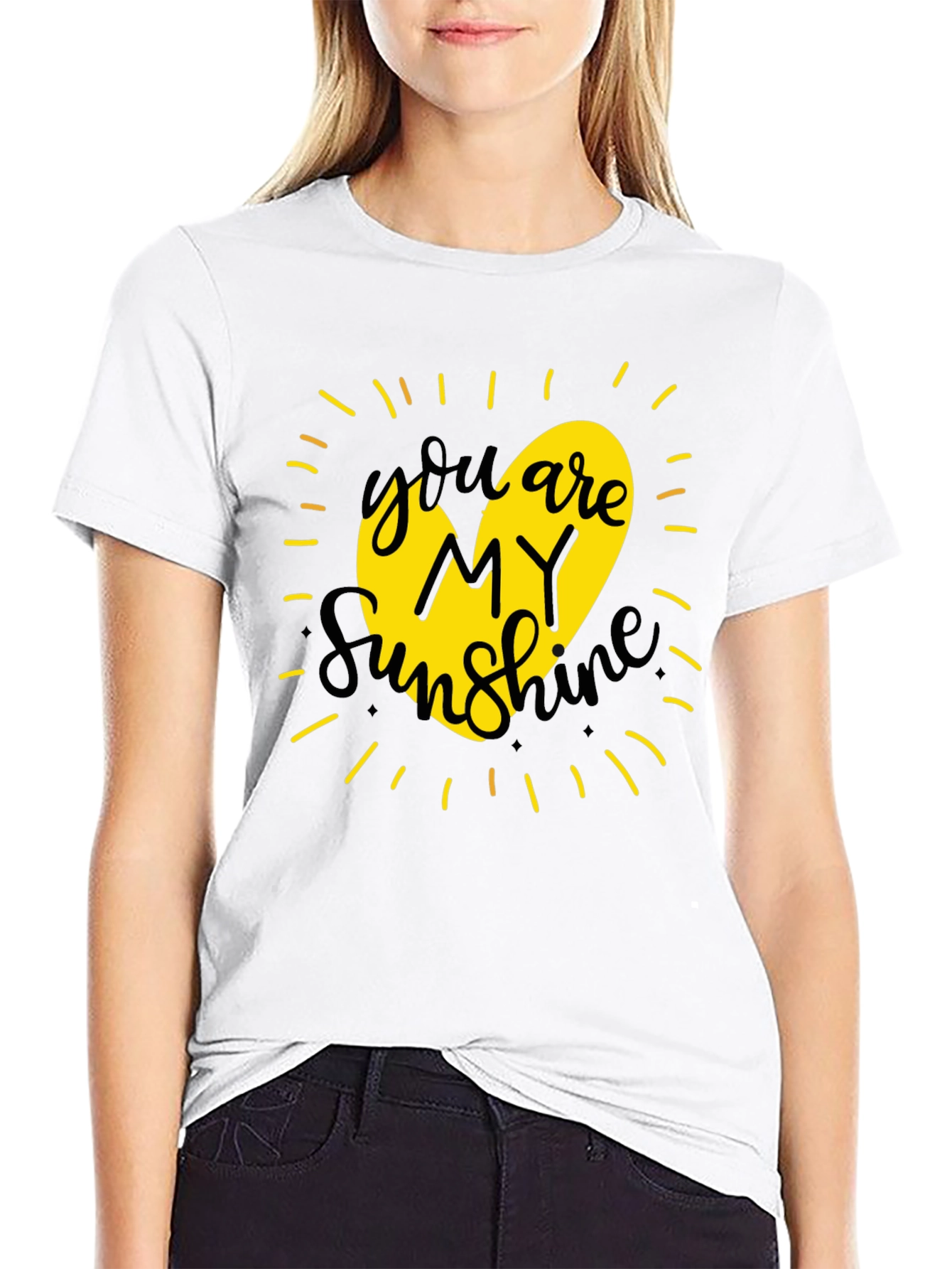 You Are My Sunshine Graphic Tee - Black