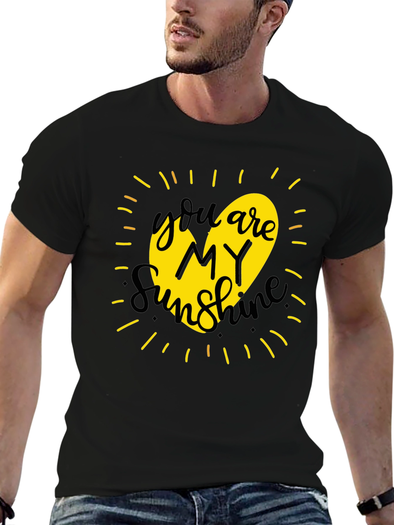 You Are My Sunshine Graphic Tee - Black