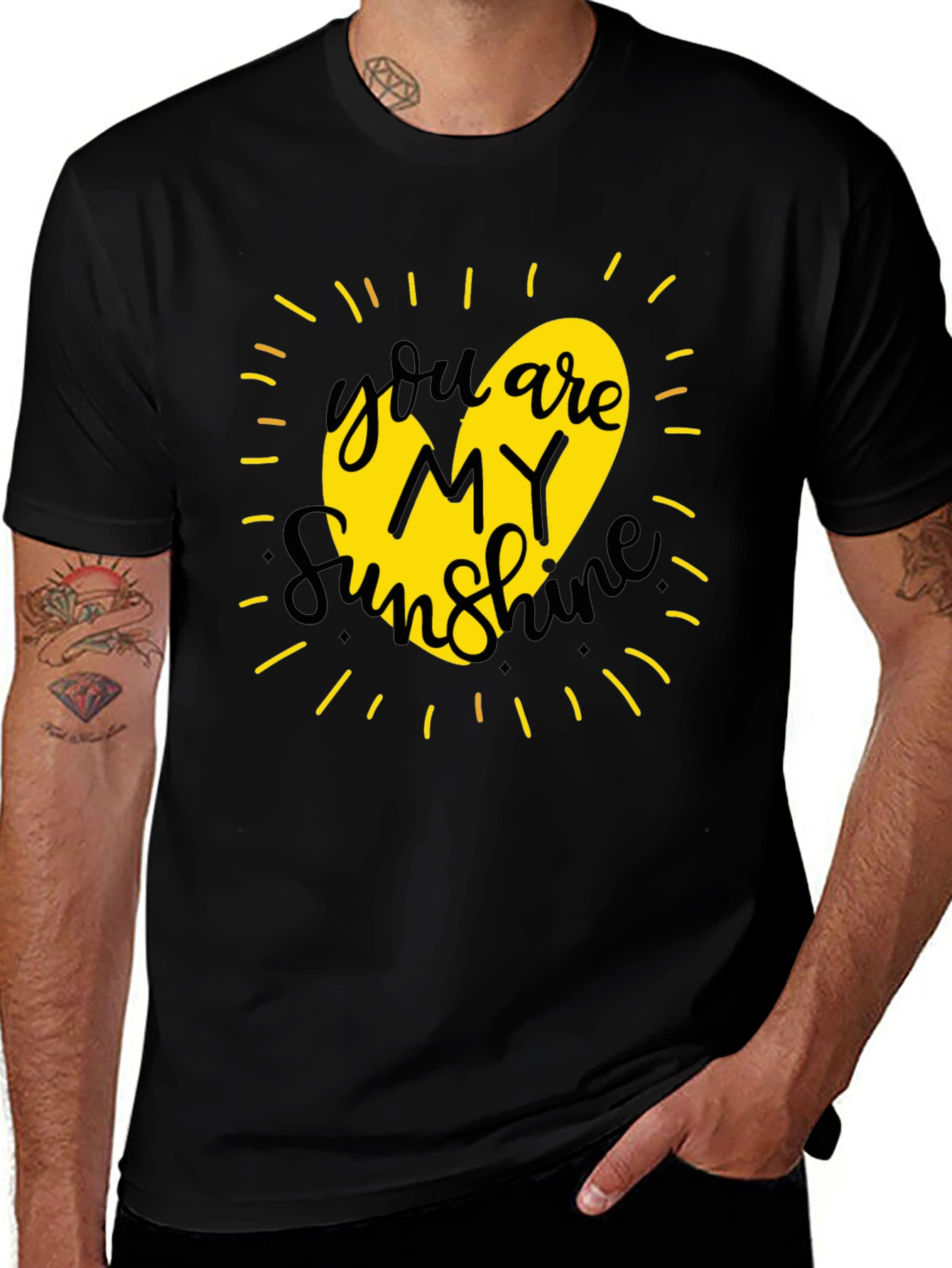 You Are My Sunshine Graphic Tee - Black