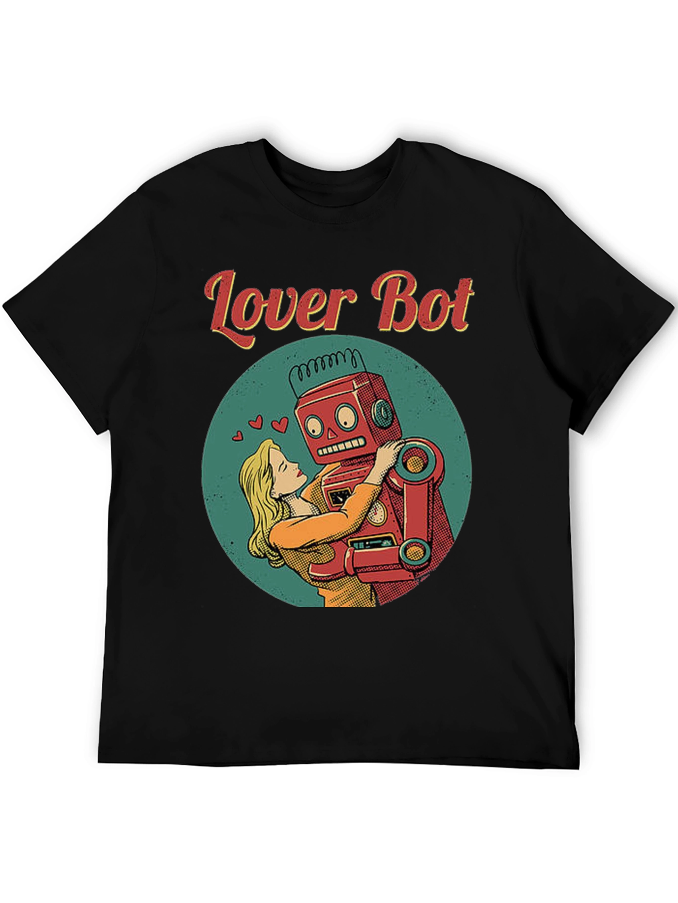 Lover Bot Graphic T-Shirt Retro Robot Love Tee