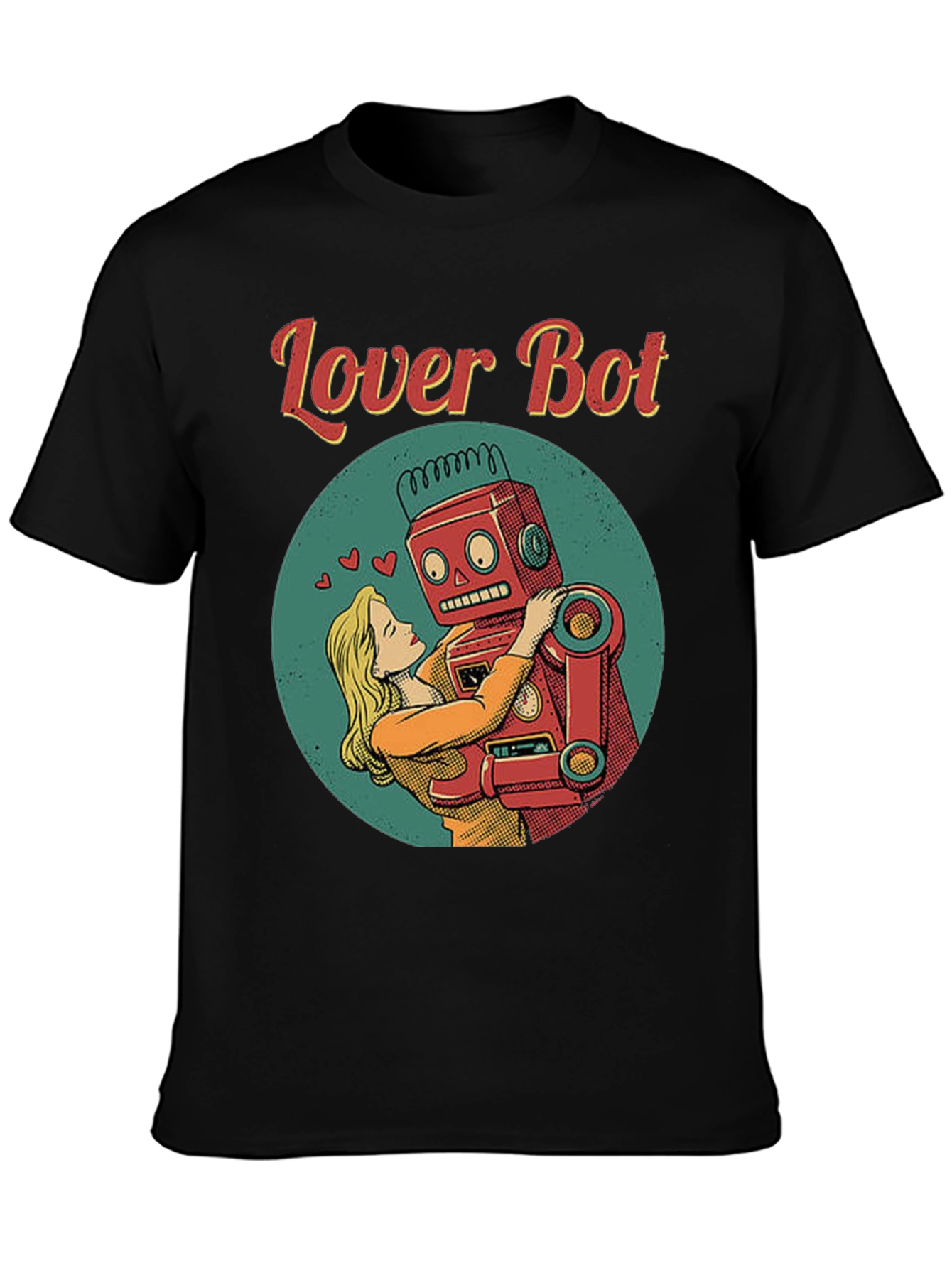 Lover Bot Graphic T-Shirt Retro Robot Love Tee
