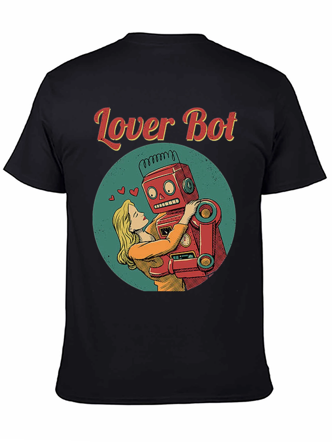 Lover Bot Graphic T-Shirt Retro Robot Love Tee